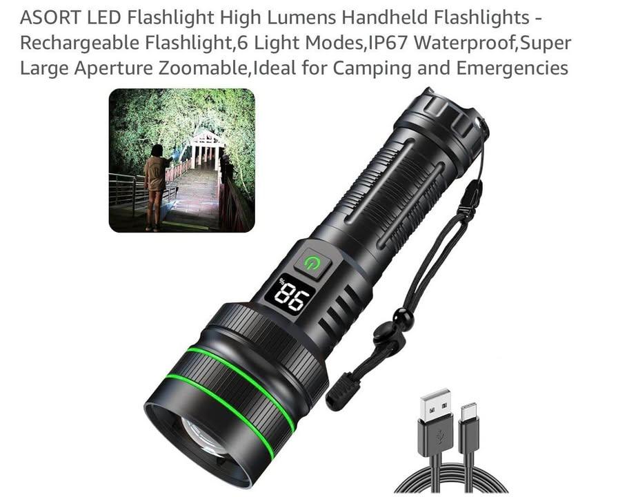 ASORT 高亮度可充電手電筒 (3)