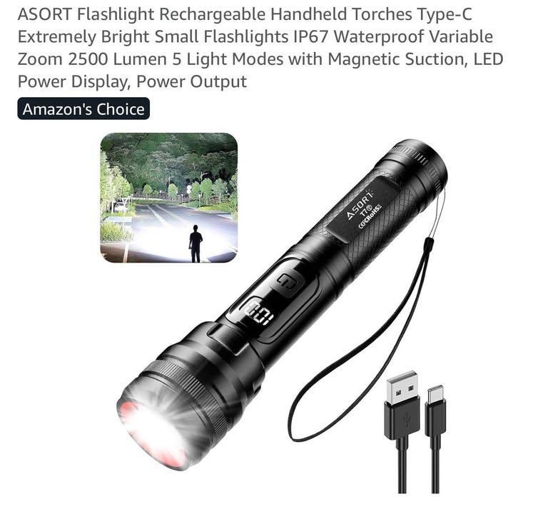 ASORT 高亮度可充電手電筒 (14)