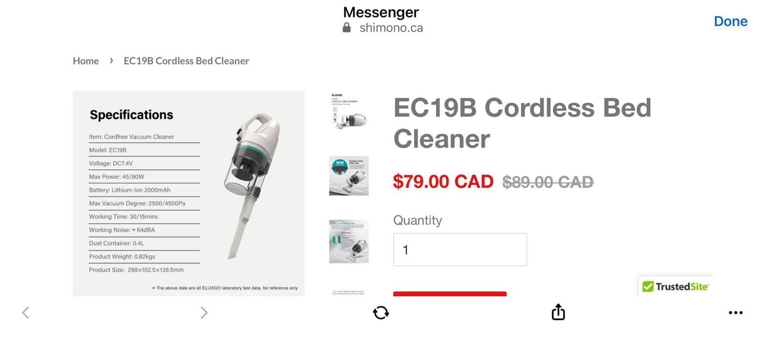 新加坡品牌 Shimono EC19B 無線除蟎吸塵器 (2)