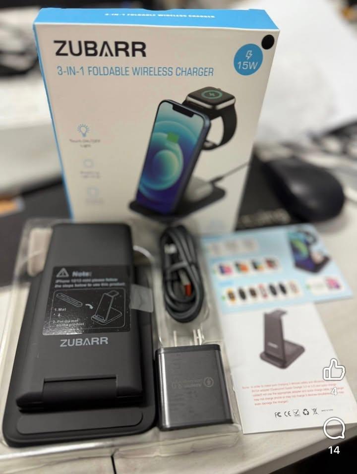 ZUBARR 3合1可摺式無線充電座 (2)