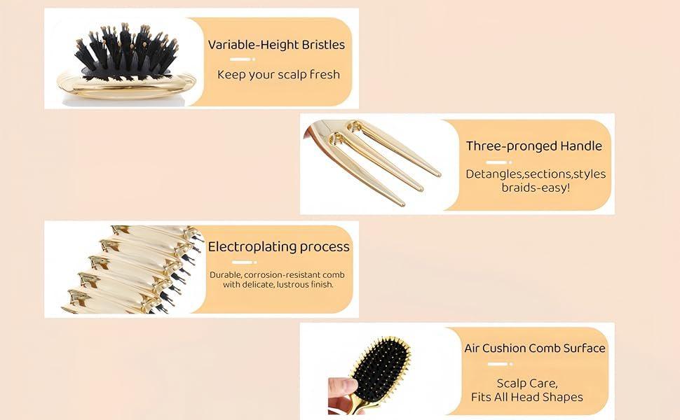 MALORY 玫瑰金捲髮梳 (8)