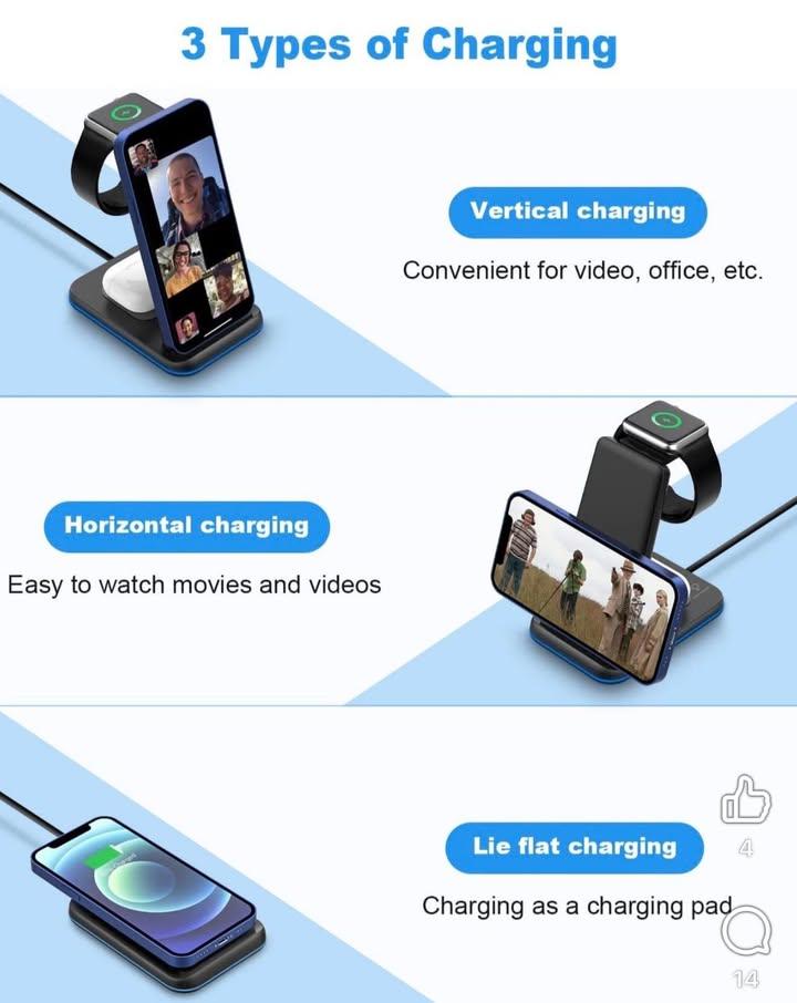 ZUBARR 3合1可摺式無線充電座 (7)