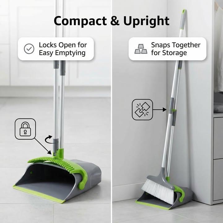  懶人救星‼️掃把＋簸箕一體套裝 (4)