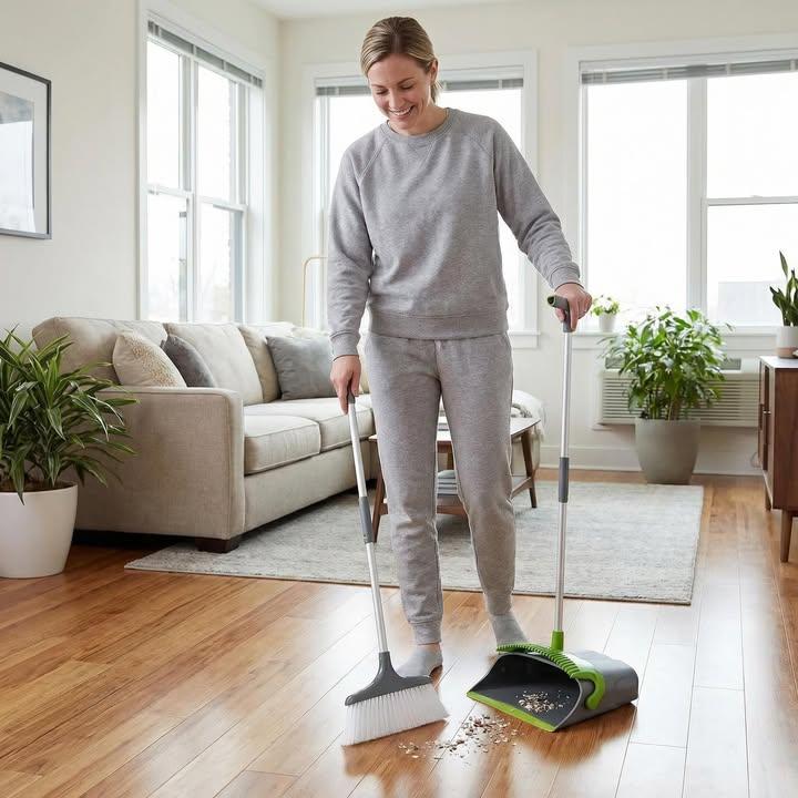  懶人救星‼️掃把＋簸箕一體套裝 (2)