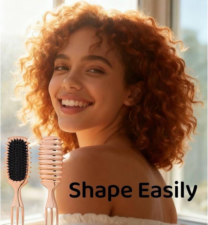 MALORY 玫瑰金捲髮梳 (7)