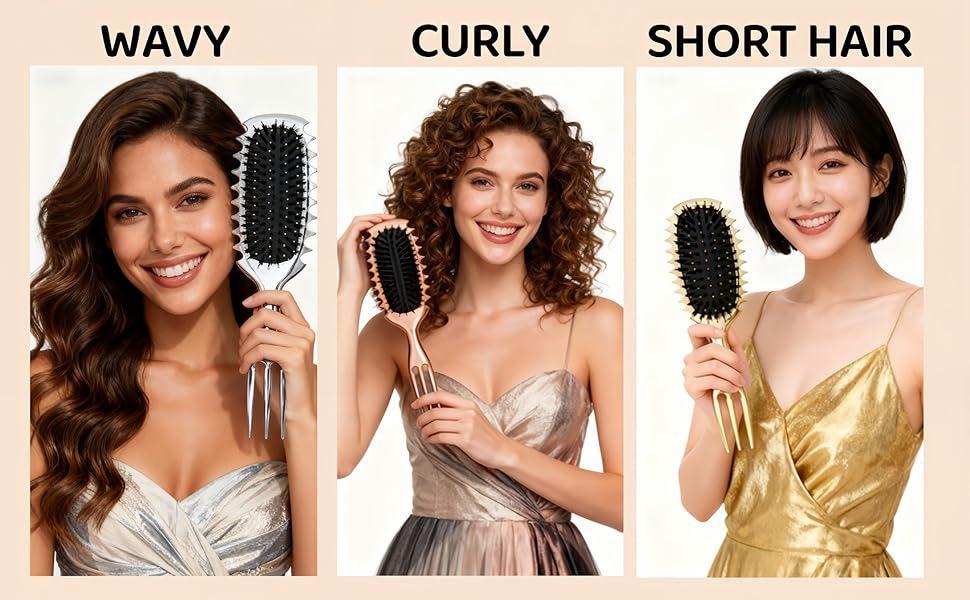 MALORY 玫瑰金捲髮梳 (9)