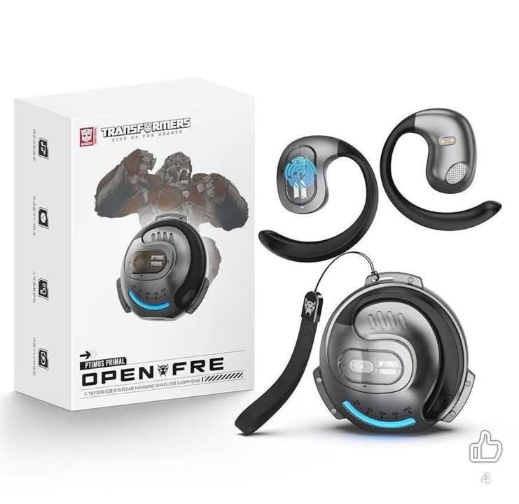 Transformers 開放式藍牙耳機 Optimu s Prime 銀黑款