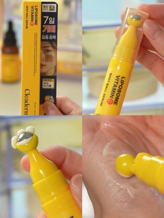 Cleaderm 💛 維他命C淡斑亮白滾珠精華15ml (2)