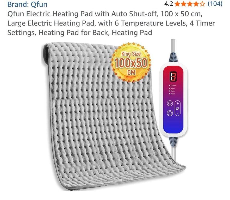 Qfun 加大版電熱暖墊｜100×50cm