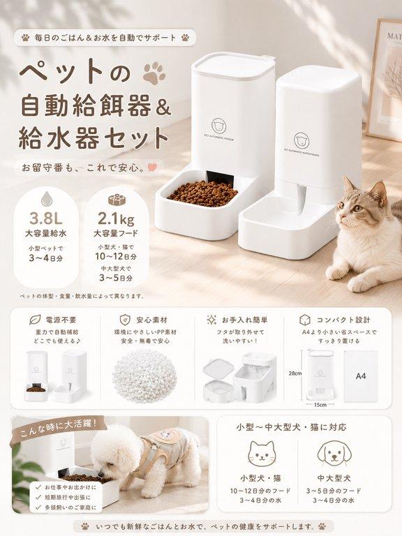 寵物自動餵食器＋飲水器